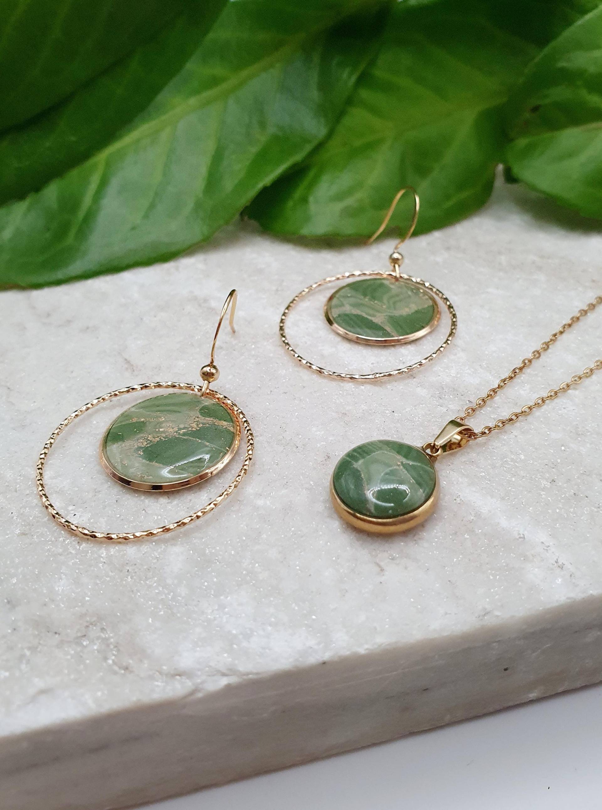 Edle Hängeohrringe Und Kette Edle Hängeohrringe Und Kette von WallisKunstwerkstatt