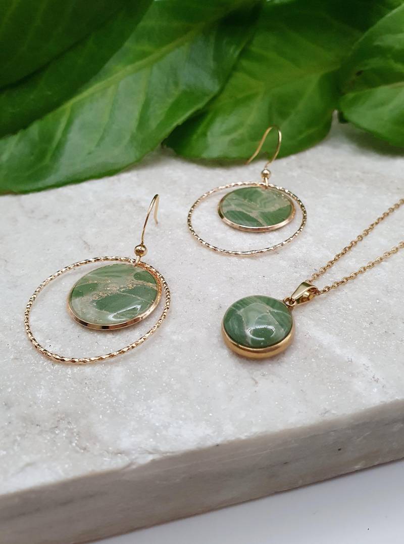 Edle Hängeohrringe Und Kette Edle Hängeohrringe Und Kette von WallisKunstwerkstatt