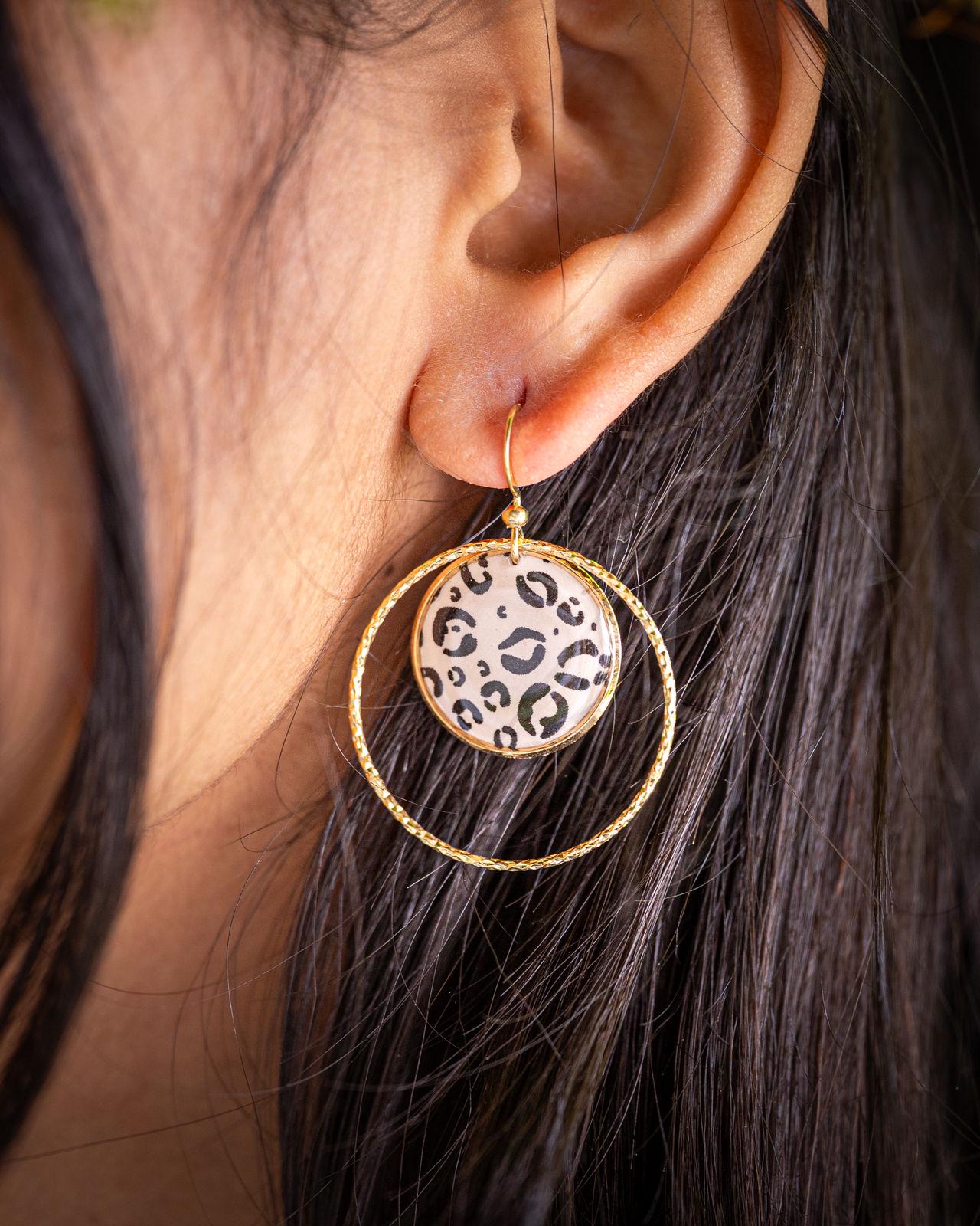 Hängeohrringe Animal Print Hängeohrringe Animal Print von WallisKunstwerkstatt