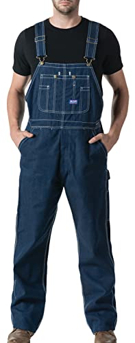 Liberty Herren Rigid Bib Overalls, Starrer Denim, 40W / 34L von Liberty
