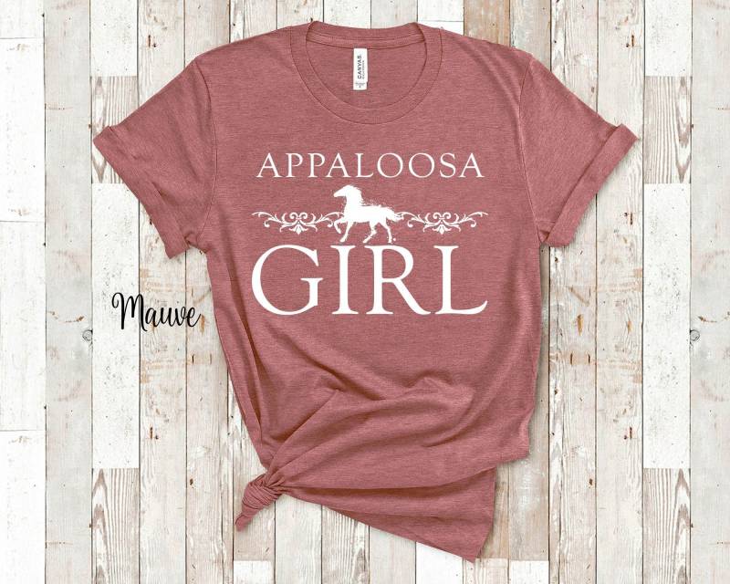 Appaloosa Girl Horse Lover Shirt, Langarm-T-Shirt, Sweatshirt Oder Tank Top - Einzigartige Reitergeschenke Für Frauen Mädchen von WalltoWallMall