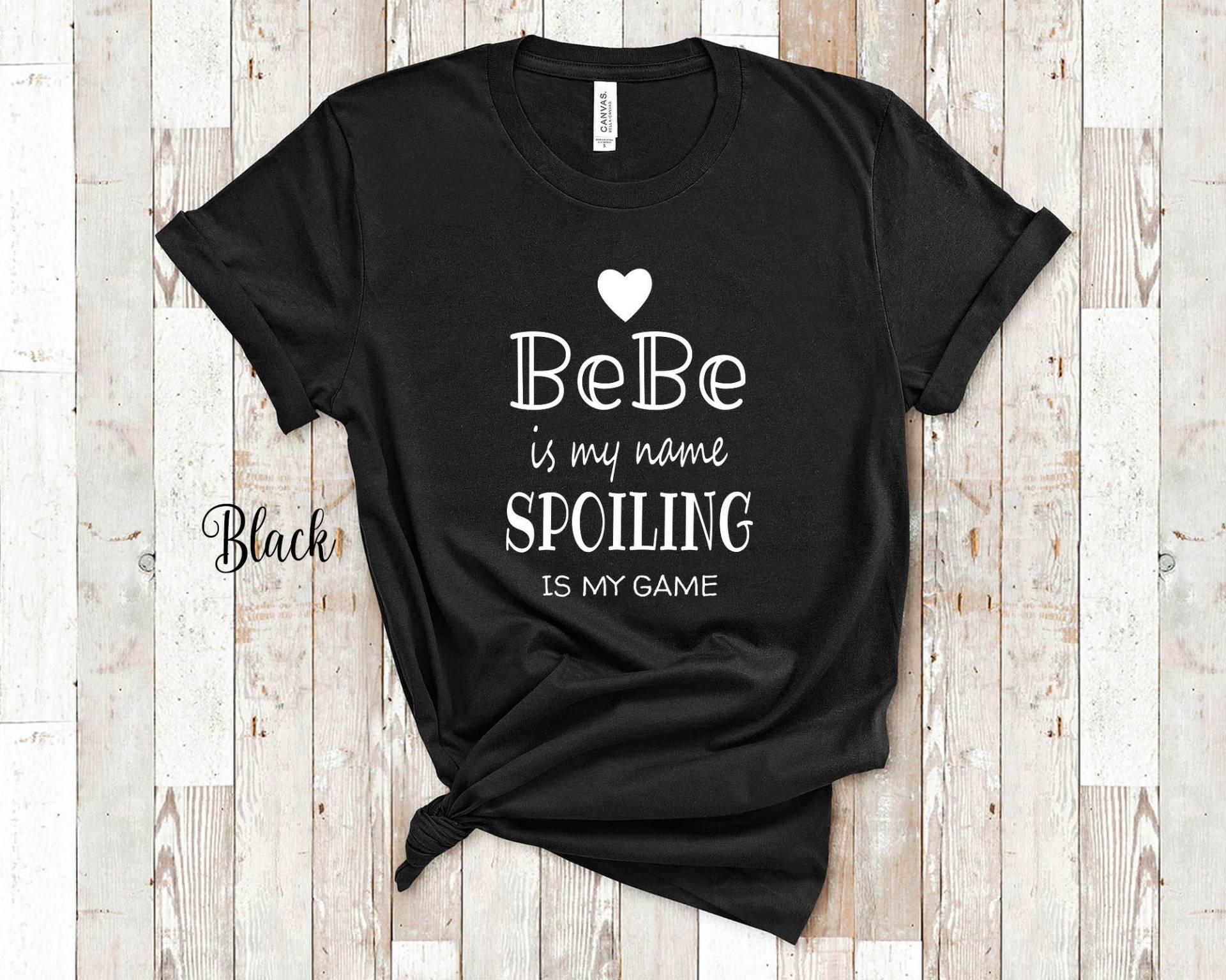 Bebe Is My Name Oma Tshirt Besondere Großmutter Geschenk Idee Für Muttertag, Geburtstag, Weihnachten Oder Schwangerschaft Reveal Ansage von WalltoWallMall