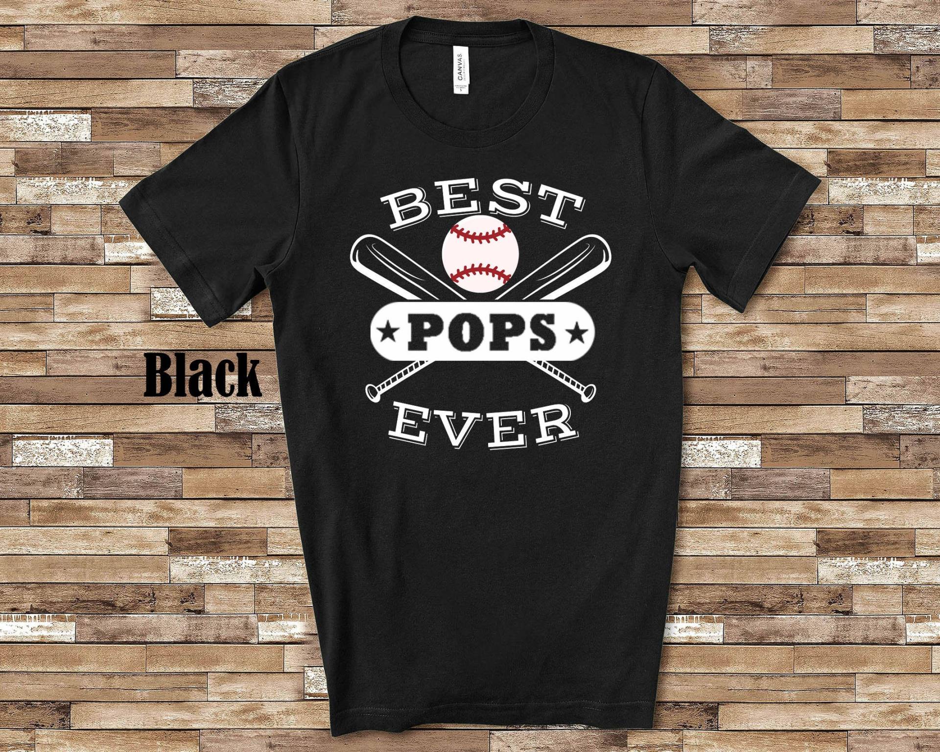 Best Baseball Pops Ever Shirt Für Opa - Ideal Vatertag, Geburtstag Oder Weihnachtsgeschenk Großvater Von Baseballspieler von WalltoWallMall