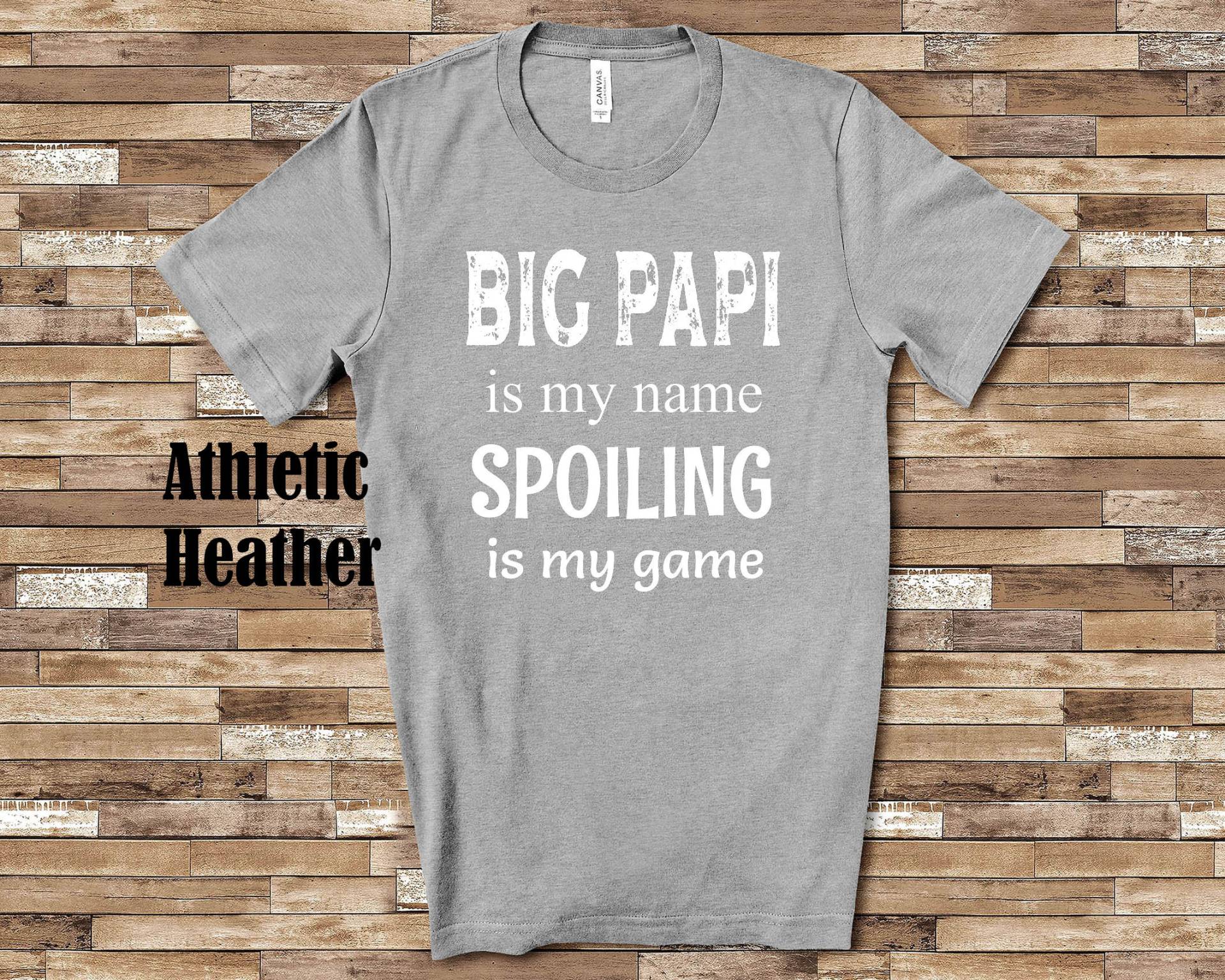 Big Papi Ist Mein Name Opa Tshirt Besondere Großvater Geschenkidee Für Vatertag, Geburtstag, Weihnachten Oder Schwangerschaft Reveal Ansage von WalltoWallMall