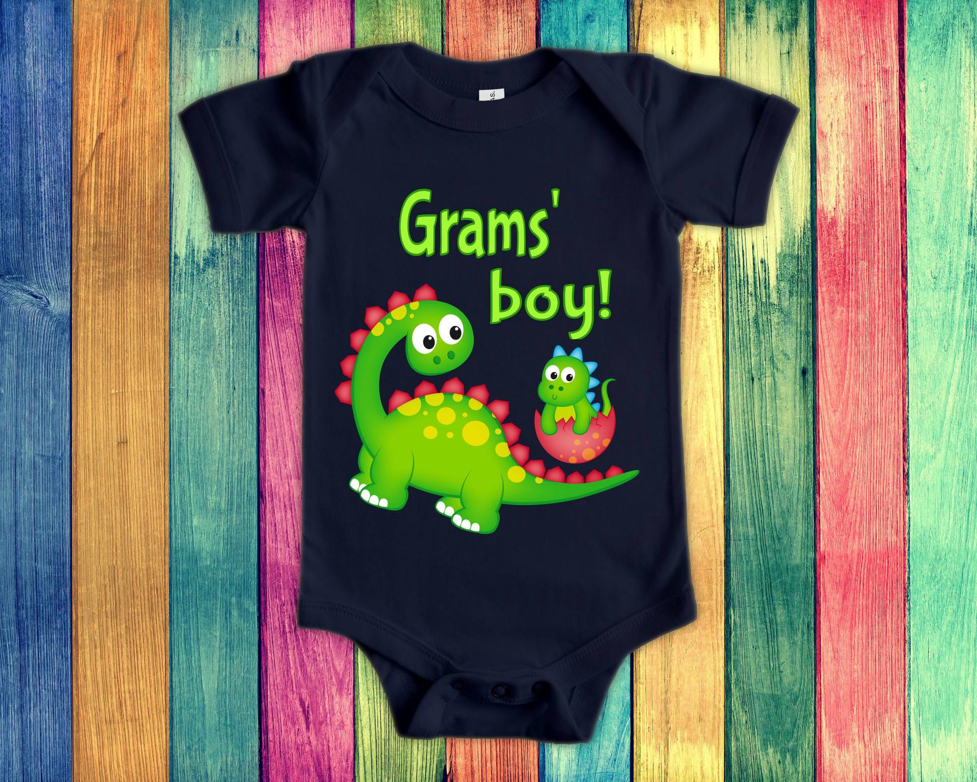 Gramm Jungen Süßer Oma Name Dinosaurier Baby Body, Tshirt Oder Kleinkind Shirt Für Ein Besonderes Großmutter Geschenk Schwangerschaft Ankündigung von WalltoWallMall