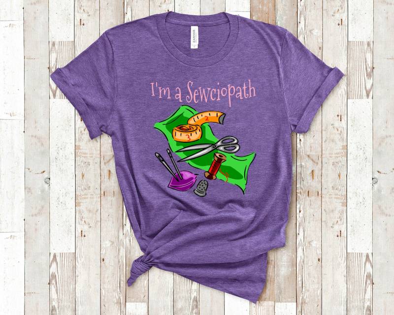 Ich Bin Ein Sewciopath Näh-T-Shirt Näherin Quilter Geschenke Große Quilten Humor Shirts T-Shirts Nähen Liebhaber Geschenkideen von WalltoWallMall