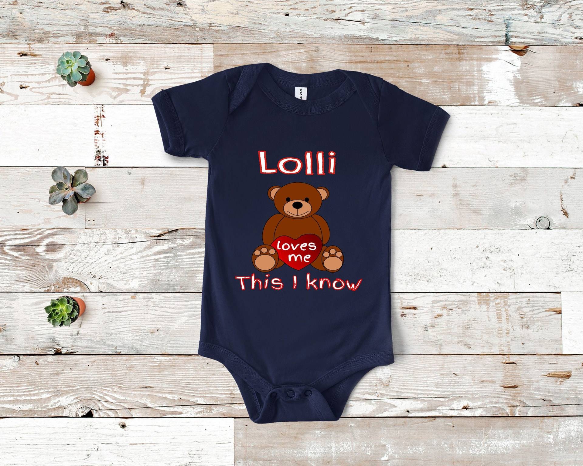 Lolli Loves Me Süßer Oma Bär Baby Body, Tshirt Oder Kleinkind Shirt Besonderes Großmutter Geschenk Schwangerschaft Ankündigung von WalltoWallMall