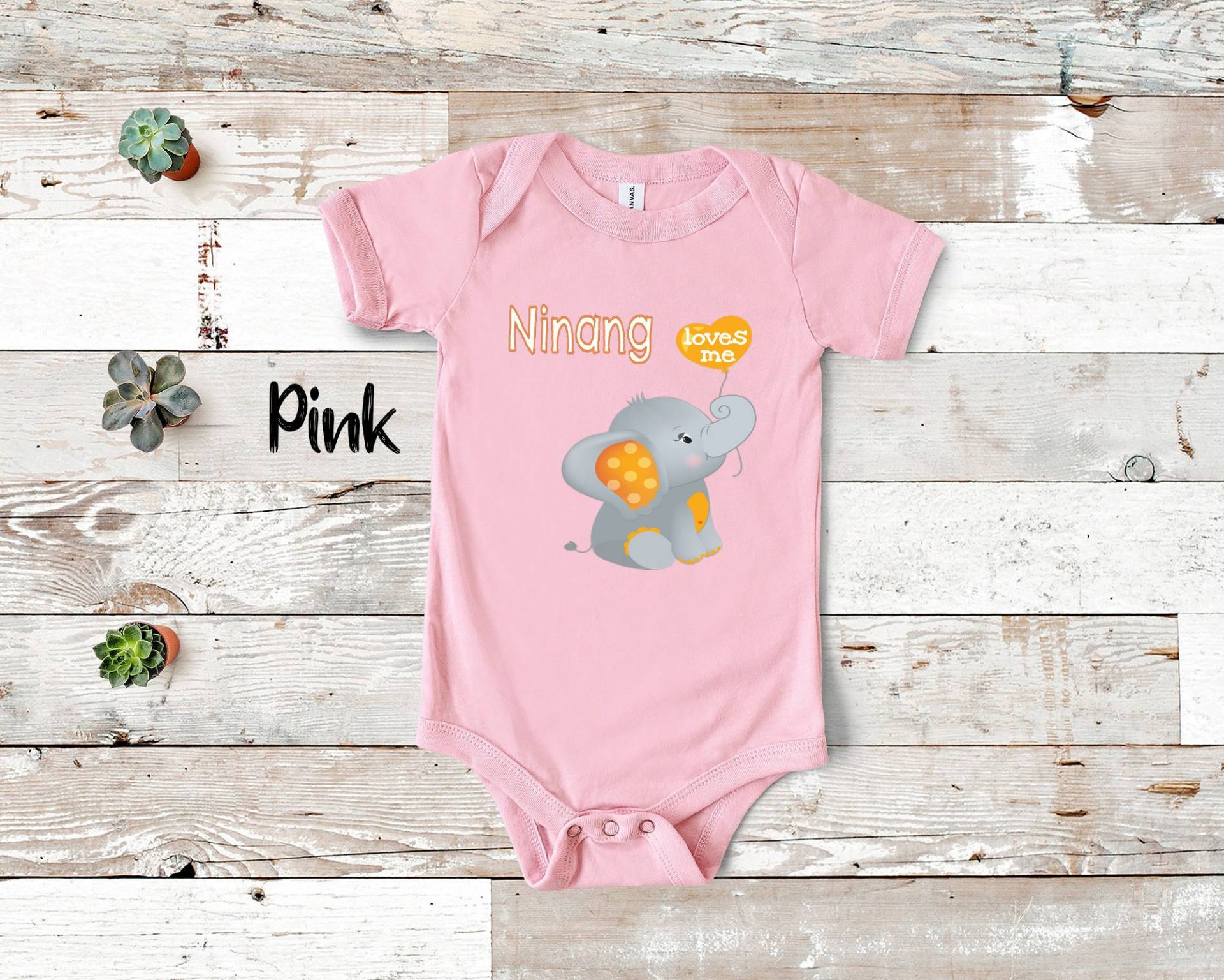 Ninang Loves Me Niedlicher Elefant Baby Body, Tshirt Oder Kleinkind Shirt Philippinisch Spanisch Patentante Geschenk Schwangerschaft Ankündigung von WalltoWallMall