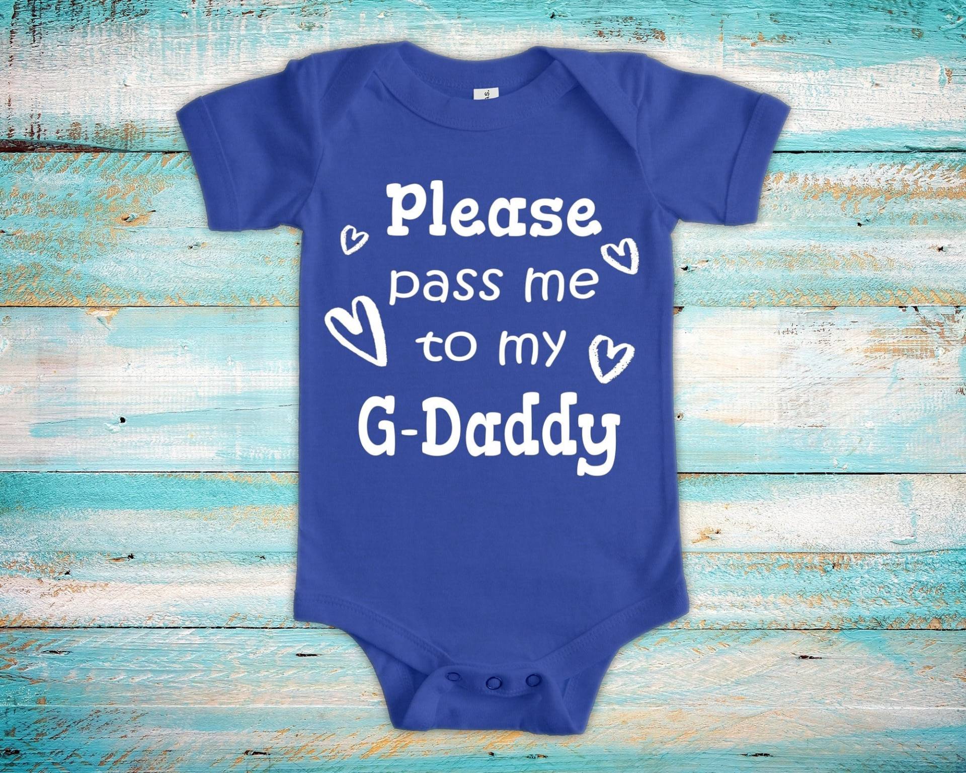 Pass Me To G-Daddy Süßer Opa Baby Body, Tshirt Oder Kleinkind Shirt Besonderes Großvater Geschenk Schwangerschaft Ankündigung von WalltoWallMall