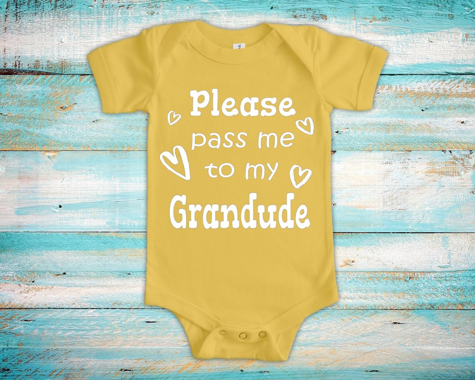 Pass Me To Grandude Süßer Opa Baby Body, Tshirt Oder Kleinkind Shirt Besonderes Großvater Geschenk Schwangerschaft Ankündigung von WalltoWallMall