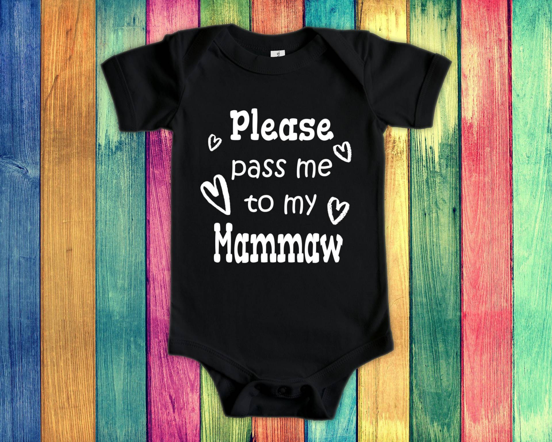 Pass Me To Mamma Süßer Oma Baby Body, Tshirt Oder Kleinkind Shirt Besonderes Großmutter Geschenk Schwangerschaft Ankündigung von WalltoWallMall