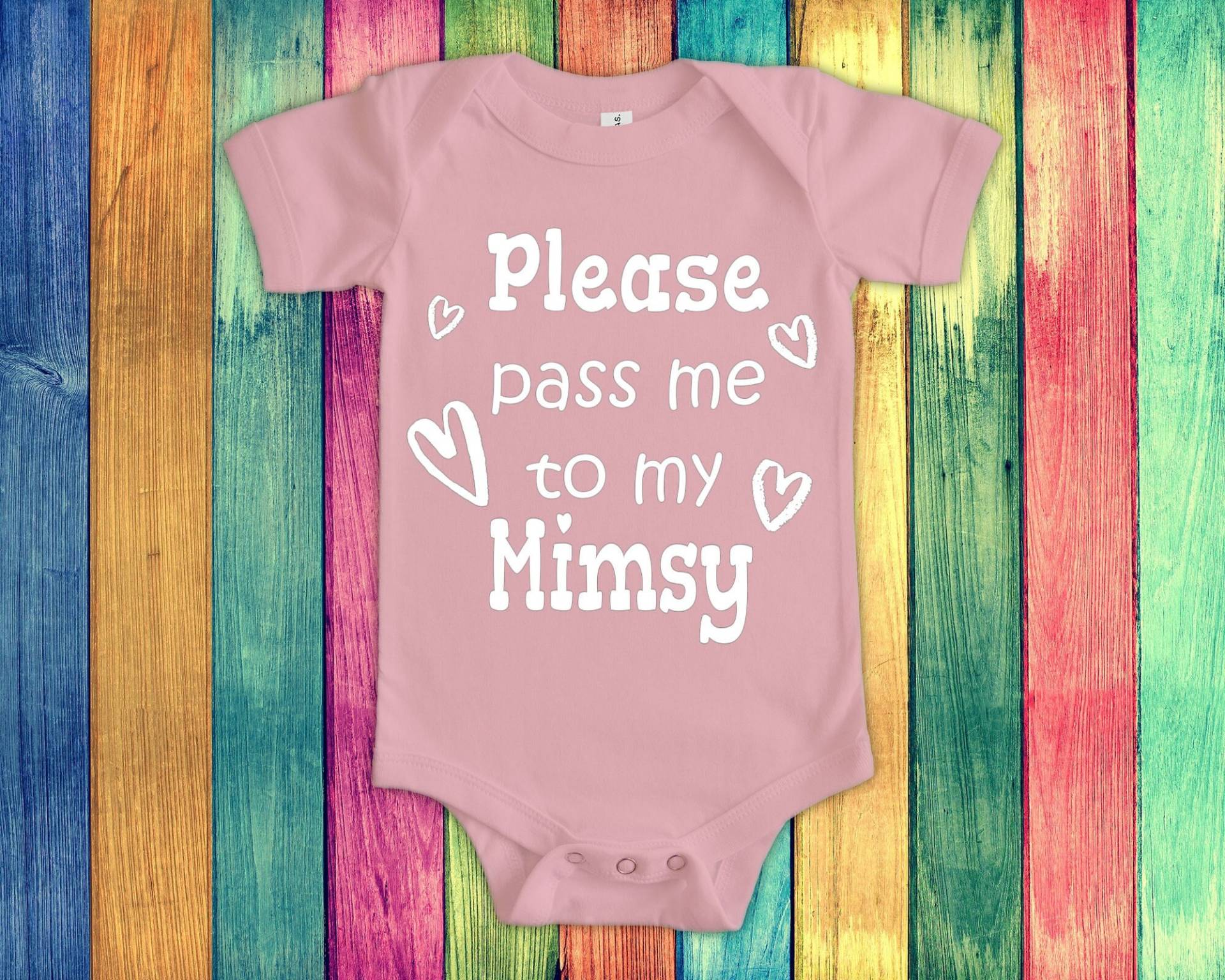 Pass Me To Mimsy Süßer Oma Baby Body, Tshirt Oder Kleinkind Shirt Besonderes Großmutter Geschenk Schwangerschaft Ankündigung von WalltoWallMall