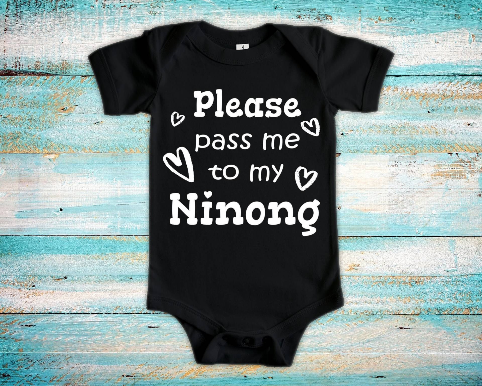 Pass Me To Ninong Süßer Baby Body, Tshirt Oder Kleinkind Shirt Philippinisch Spanisch Pate Geschenk Schwangerschaft Ankündigung von WalltoWallMall