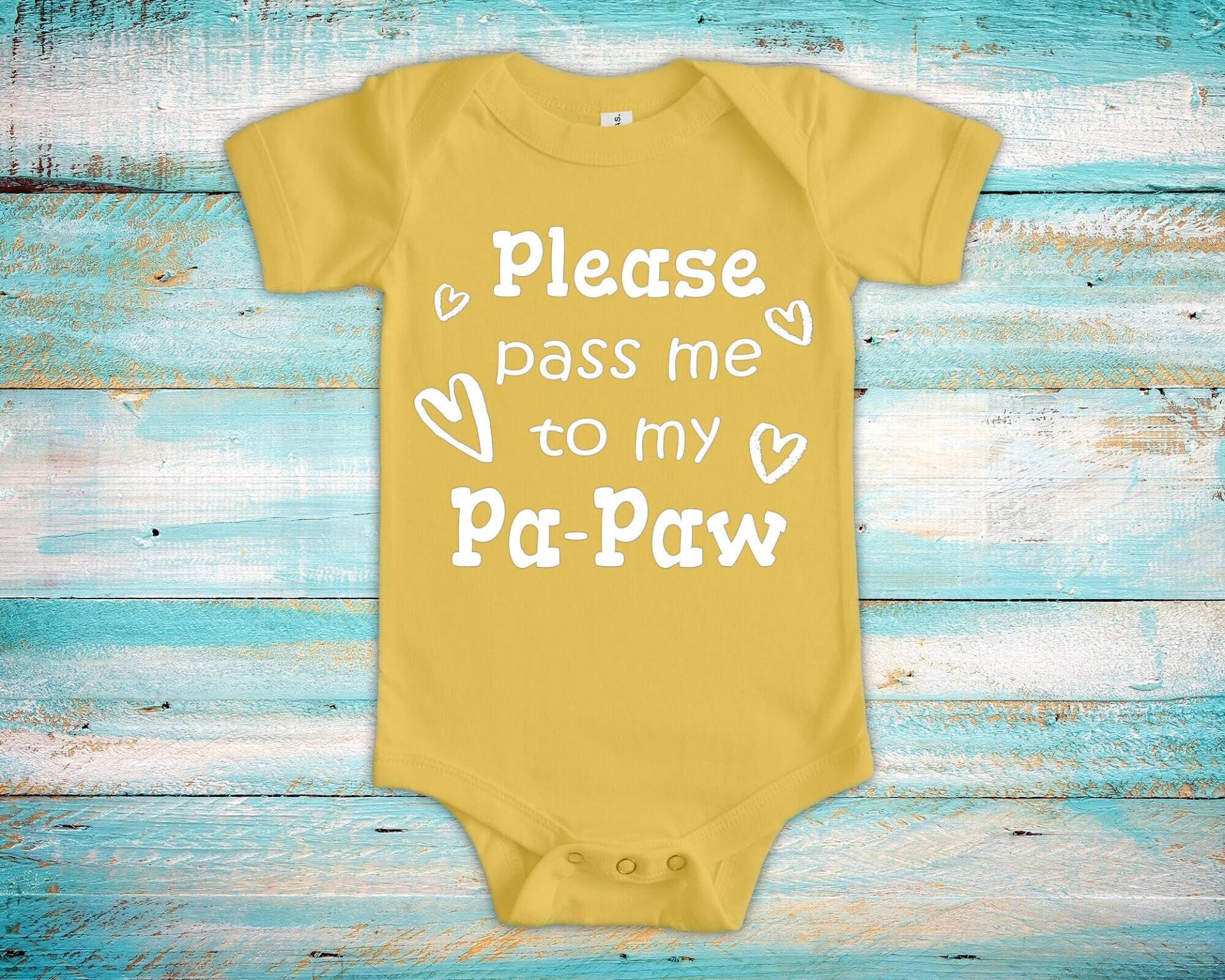 Pass Me To Pa-Paw Süßer Opa Baby Body, Tshirt Oder Kleinkind Shirt Besonderes Großvater Geschenk Schwangerschaft Ankündigung von WalltoWallMall