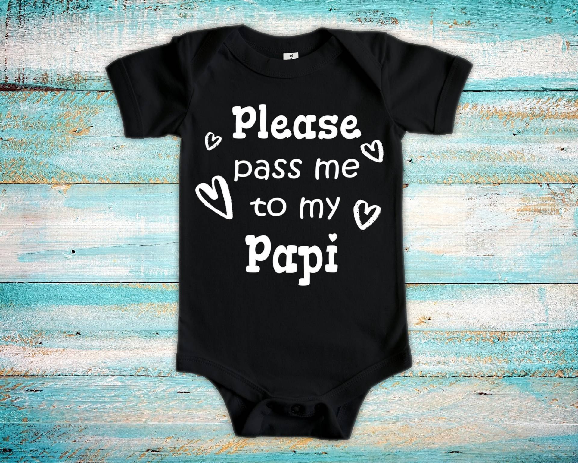 Pass Me To Papi Süßer Opa Baby Body, Tshirt Oder Kleinkind Shirt Französisch Spanisch Latein Großvater Geschenk Schwangerschaft Ankündigung von WalltoWallMall