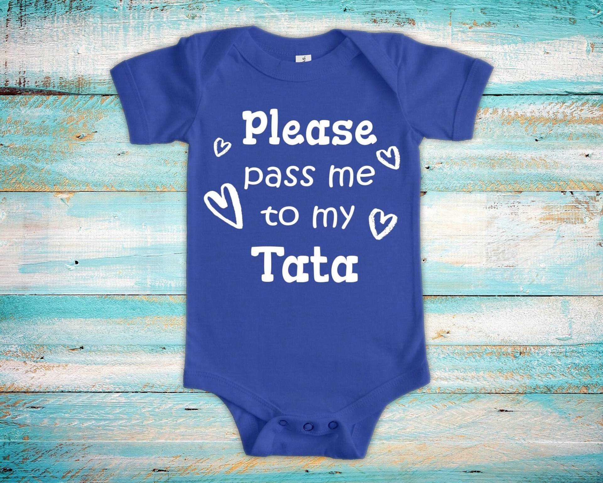 Pass Me To Tata Cute Grandpa Baby Body, Tshirt Oder Kleinkind Shirt Spanien Spanisch Latein Großvater Geschenk Schwangerschaft Ankündigung von WalltoWallMall