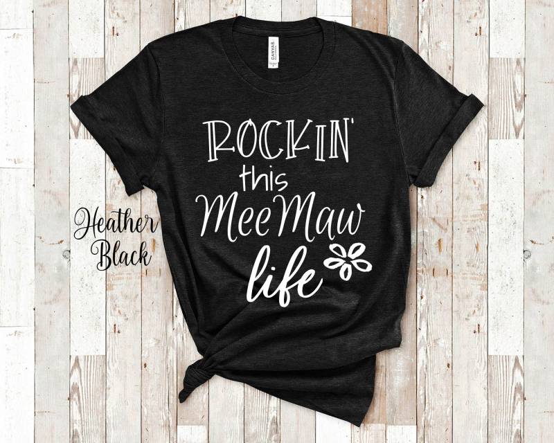 Rockin This Meemaw Life Tshirt Geschenk Für Großmutter - Lustiges Mee Maw Shirt Geburtstagsgeschenk Muttertagsgeschenke von WalltoWallMall