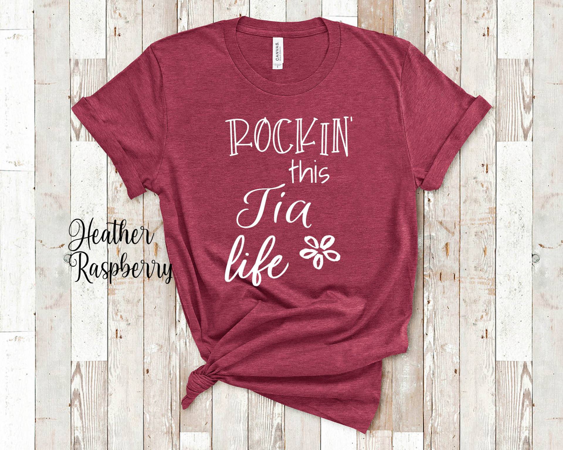 Rockin "This Tia Life Aunt Tshirt Mexikaner Spanien Spanisch Geschenkidee Für Muttertag, Geburtstag, Weihnachten Oder Schwangerschaftsmitteilung von WalltoWallMall