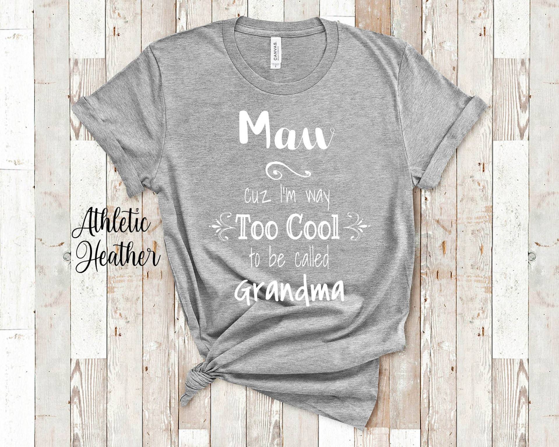 Too Cool Maw Oma Tshirt Spezielle Großmutter Geschenkidee Für Muttertag, Geburtstag, Weihnachten Oder Schwangerschaftsmitteilung von WalltoWallMall