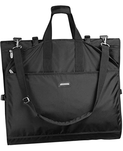 WallyBags Damen Reisetasche für Hochzeitskleid, 167,6 cm, dreifach gefaltet, für Handgepäck, Schwarz, 66 Inch, Premium-Kleidersack für Hochzeitskleid, dreifach gefaltet, 167,6 cm von WallyBags