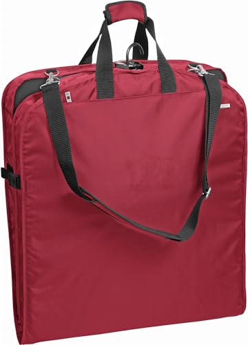 WallyBags Premium Handgepäcktasche mit Schultergurt und Zwei großen Taschen für Damen und Herren, 132,1 cm, Rot/Ausflug, einfarbig (Getaway Solids), 52-Inch, Premium Handgepäcktasche mit Schultergurt von WallyBags