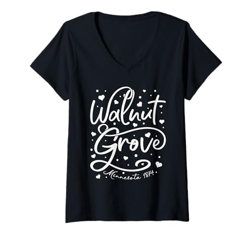 Damen Walnut Grove, Minnesota, Vereinigte Staaten, 1874 T-Shirt mit V-Ausschnitt Damen Walnut Grove, Minnesota, Vereinigte Staaten, 1874 T-Shirt mit V-Ausschnitt von Walnut Grove