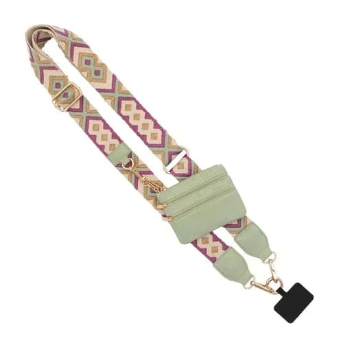 Walopola Handykette Universals mit Tasche Handygurt mit Eißverschlusstasche Handy Band zum Umhängen Umhängen Verstellbarer Handy Umhängeband mit Geldbörse Handy Lanyard Umhängeband für Damen von Walopola