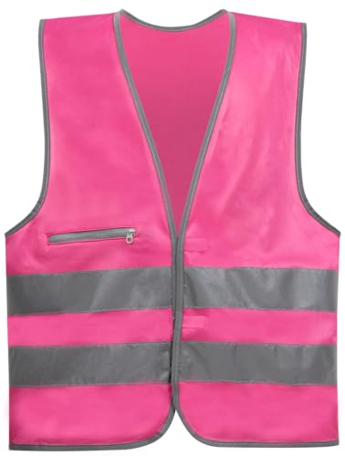 Safety Maker 44569 Kinder Sicherheitsweste, Warnweste, Reflektorweste, refkletierend für 3-6 Jahre, pink von Walser