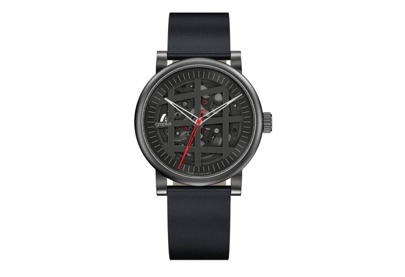 Walter Gropius Automatikuhr Made in Germany, Saphirglas, Atrium Automatik - WGA 801-04, Designeruhr, Lederarmband mit Easy-Release System, Edelstahlgehäuse von Walter Gropius