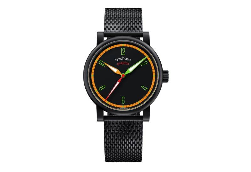 Walter Gropius Automatikuhr Made in Germany, Saphirglas, Kontur Automatik - WGA 803-013M, Designeruhr, Edelstahlband mit Easy-Release System, Edelstahlgehäuse von Walter Gropius