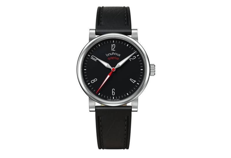 Walter Gropius Automatikuhr Made in Germany, Saphirglas, Kontur Automatik - WGA 803-02, Designeruhr, Lederarmband mit Easy-Release System, Edelstahlgehäuse von Walter Gropius