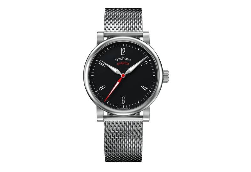 Walter Gropius Automatikuhr Made in Germany, Saphirglas, Kontur Automatik - WGA 803-02M, Designeruhr, Edelstahlband mit Easy-Release System, Edelstahlgehäuse von Walter Gropius