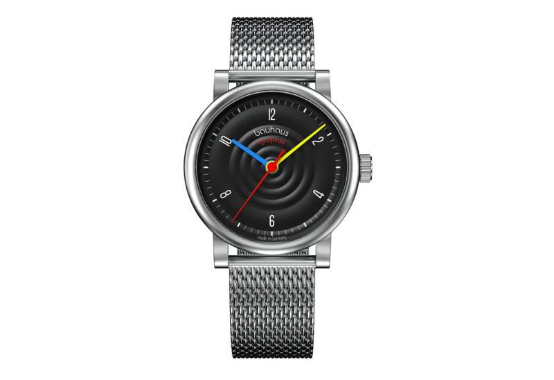 Walter Gropius Automatikuhr Made in Germany, Saphirglas, Sound of Bauhaus Automatik - WGA 802-02M, Designeruhr, Edelstahlband mit Easy-Release System, Edelstahlgehäuse von Walter Gropius