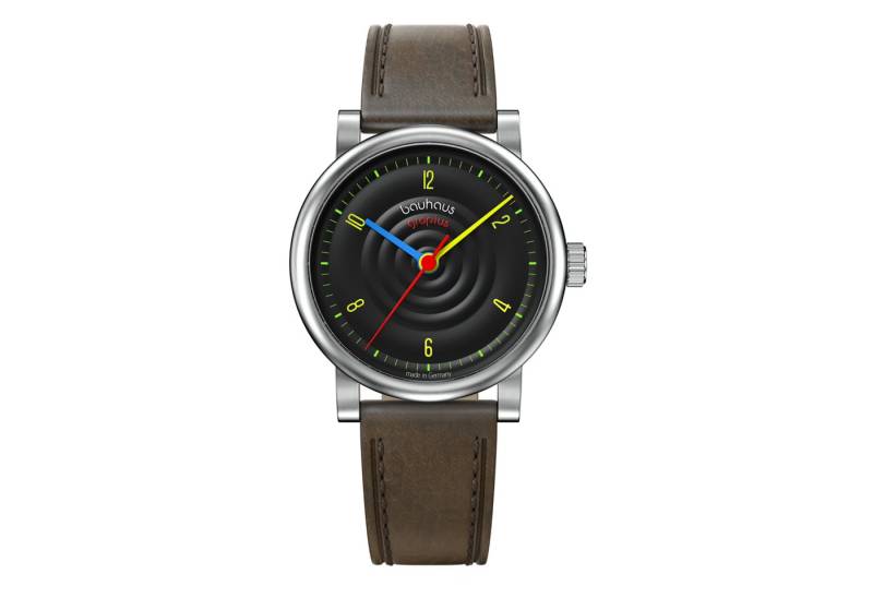 Walter Gropius Automatikuhr Made in Germany, Saphirglas, Sound of Bauhaus Automatik - WGA 802-07, Designeruhr, Lederarmband mit Easy-Release System, Edelstahlgehäuse von Walter Gropius