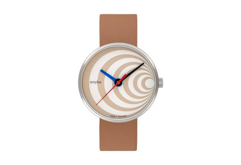 Walter Gropius Quarzuhr Forum - Excentric WG 002-01, Designeruhr, Lederarmband mit Easy-Release System, Edelstahlgehäuse von Walter Gropius