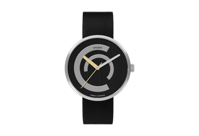 Walter Gropius Quarzuhr Made in Germany, Saphirglas, Forum Centum Deluxe - WG 014-02Z, Limited Edition, Lederband mit Easy-Release System, Edelstahlgehäuse von Walter Gropius