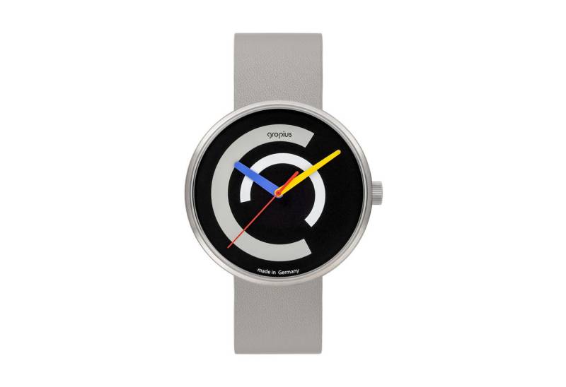 Walter Gropius Quarzuhr Made in Germany, Saphirglas, Forum Centum - WG 010-01, Designeruhr, Lederarmband mit Easy-Release System, Edelstahlgehäuse von Walter Gropius