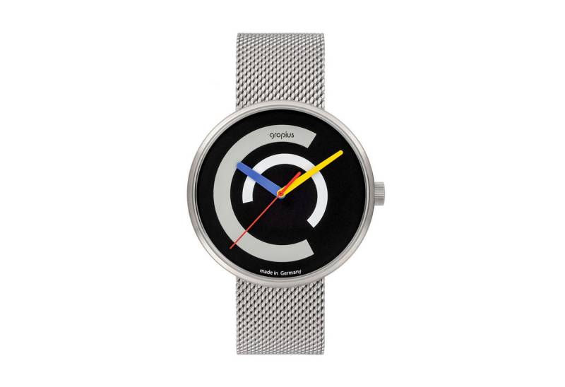 Walter Gropius Quarzuhr Made in Germany, Saphirglas, Forum Centum - WG 010-01M, Designeruhr, Edelstahlband mit Easy-Release System, Edelstahlgehäuse von Walter Gropius