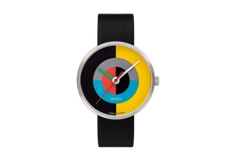 Walter Gropius Quarzuhr Made in Germany, Saphirglas, Forum J. Albers - WG 005-01, Designeruhr, Lederarmband mit Easy-Release System, Edelstahlgehäuse von Walter Gropius