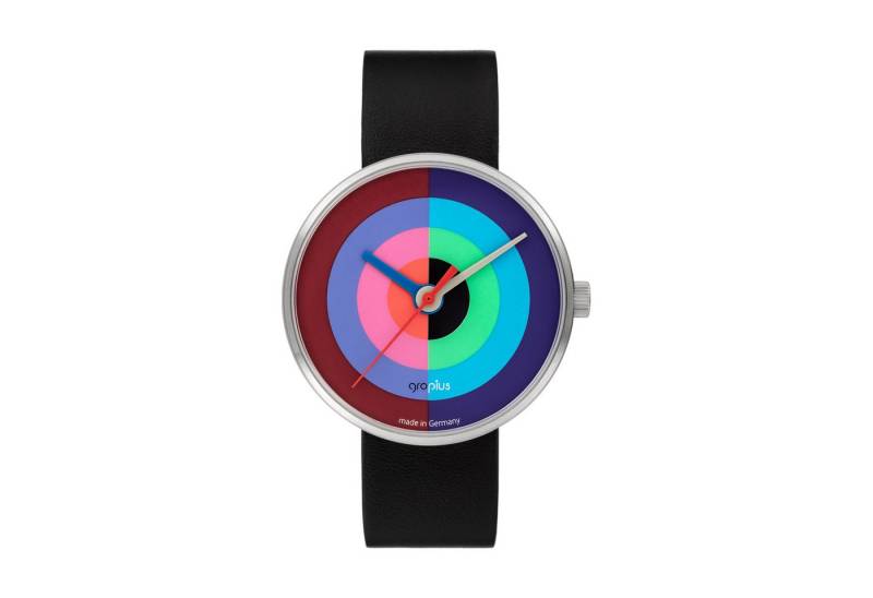 Walter Gropius Quarzuhr Made in Germany, Saphirglas, Forum J. Albers - WG 005-02, Designeruhr, Lederarmband mit Easy-Release System, Edelstahlgehäuse von Walter Gropius