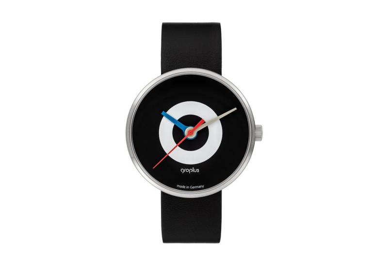 Walter Gropius Quarzuhr Made in Germany, Saphirglas, Forum J. Albers - WG 005-05, Designeruhr, Lederarmband mit Easy-Release System, Edelstahlgehäuse von Walter Gropius