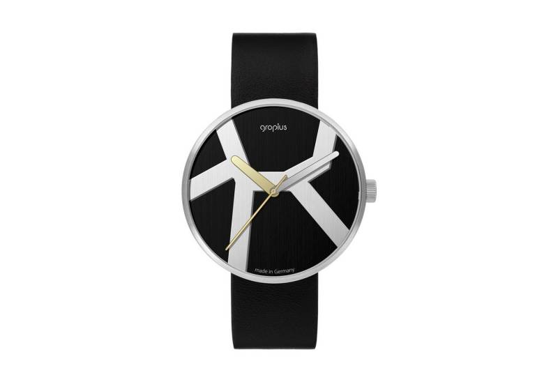Walter Gropius Quarzuhr Made in Germany, Saphirglas, Forum Move Deluxe - WG 015-02Z, Limited Edition, Lederband mit Easy-Release System, Edelstahlgehäuse von Walter Gropius