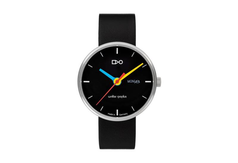 Walter Gropius Quarzuhr Made in Germany, Saphirglas, Forum Simplex - WG 007-04, Designeruhr, Lederarmband mit Easy-Release System, Edelstahlgehäuse von Walter Gropius