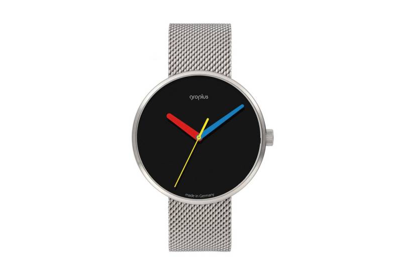 Walter Gropius Quarzuhr Made in Germany, Saphirglas, Forum Simplex - WG 017-02M, Designeruhr, Edelstahlband mit Easy-Release System, Edelstahlgehäuse von Walter Gropius