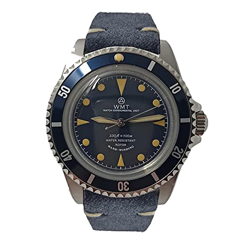 Walter Mitt Royal Marine Taucher Edelstahl 316L Automatik Blau Leder Unisex Uhr von Walter Mitt