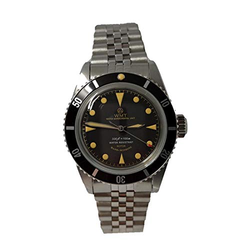 Walter Mitt Sea Diver Edelstahl 316L Automatik 5 Glieder schwarz Herren Uhr von Walter Mitt