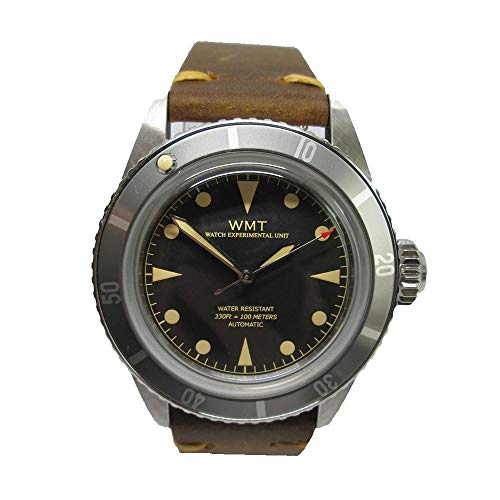 Walter Mitt Sea Diver Edelstahl 316L Automatik Miyota Schwarz Leder Unisex Uhr von Walter Mitt