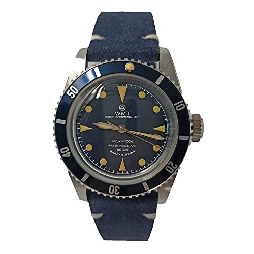 Walter Mitt Sea Diver Marine Automatik Edelstahl Blue Leder Vintage Unisex Uhr von Walter Mitt