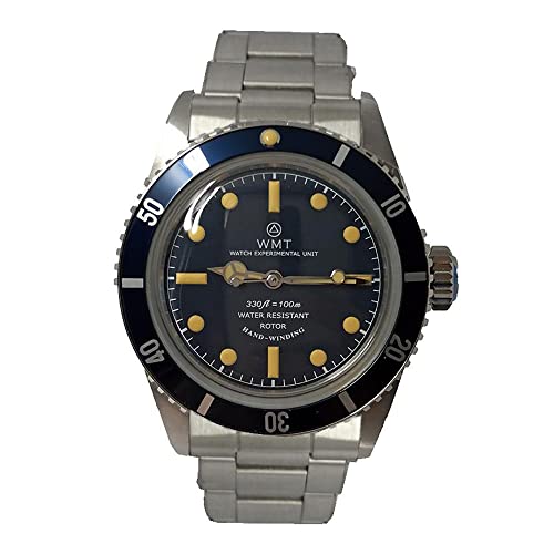 Walter Mitt Sea Diver Marine Stahl Automatik Blau Merc Uhr Unisex, blau, Armband von Walter Mitt