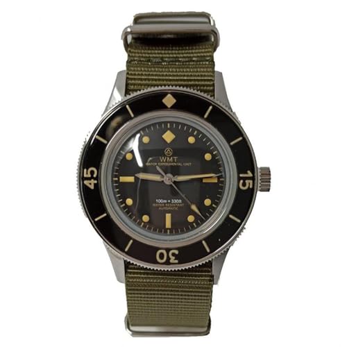 Walter Mitt Sea Wolf Automatik, Schwar Stahl NATO-Gewebe Militär Schwarz Herren Uhr von Walter Mitt